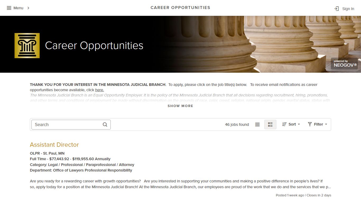 Career Opportunities | Career Opportunities - GovernmentJobs.com